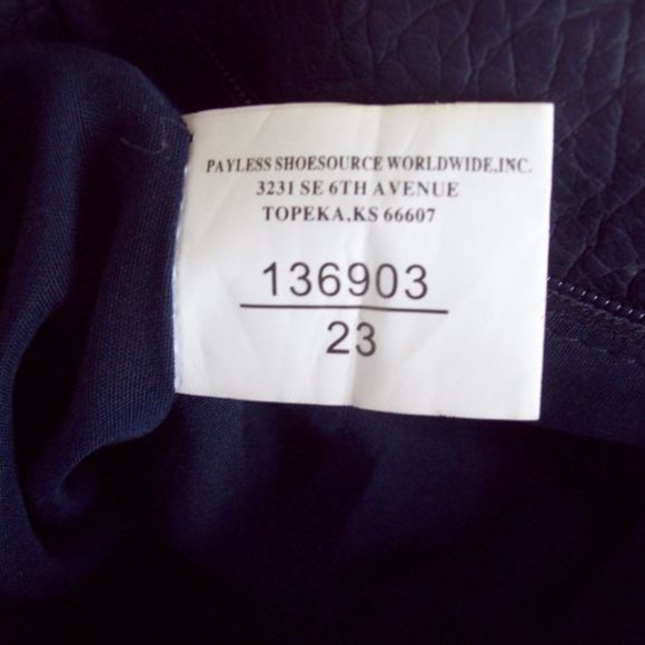 Blue Double Zipper Shoulder Bag - Picture 6 of 6